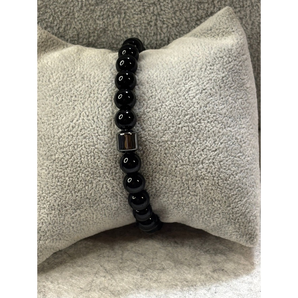 #29. Black Hematite Stretch Bracelet